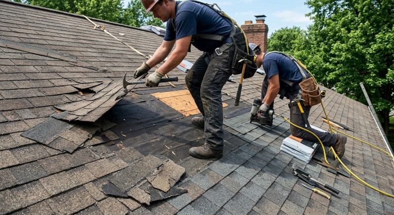 Damaged Roof Repair in Port Royal, VA
