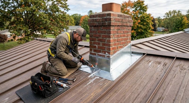 Metal Roof Flashing Repair in Stafford County, VA
