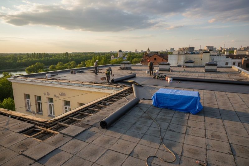 Single Ply Roof Replacement in Triangle, VA