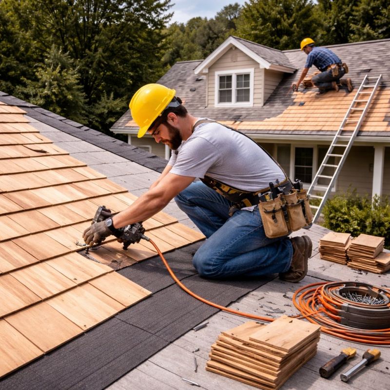 Wood Roofing Installation in Burke, VA